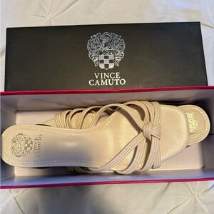 Vince Camuto Women's Elegant Cream Sandals